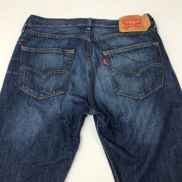 Levi’s Men’s 501 Jeans Straight Leg 32 x 34 DD - Picture 6 of 8